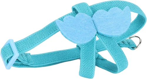 Miniatura 3 de PerGar Parrot Bird - Correa de arnés para pájaros, cuerda de entrenamiento ajustable de nailon antimordidas, correa de tracción para mascotas al Azul