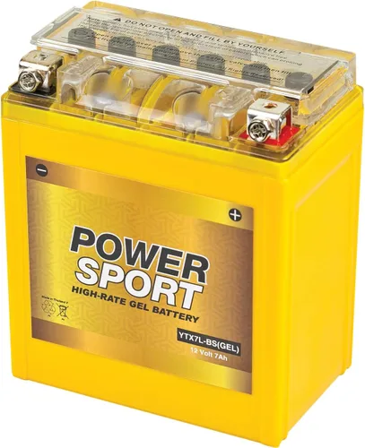 ExpertPower YTX7L-BS - Batería de gel de 12 V 7 AH, sin mantenimiento, recargable, electrolito de gel, adecuada para motocicletas, motos de nieve,