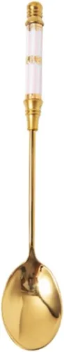 Miniatura 15 de Cucharas de café de acero inoxidable chapadas en oro, cucharaditas de acero inoxidable, cuchara de cerámica, cuchara de té y café para postre