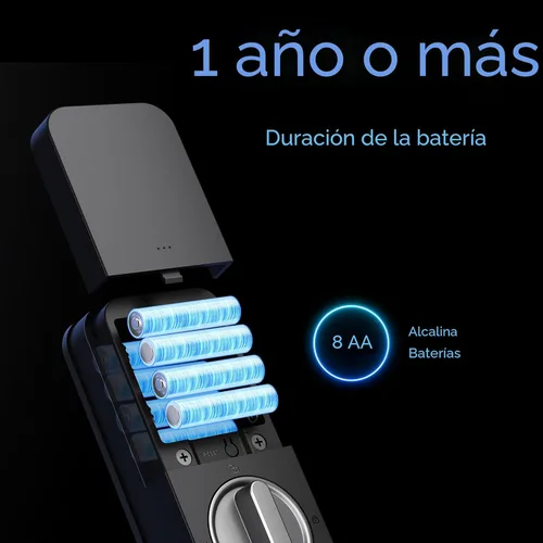Miniatura 4 de ThorBolt X1 Cerradura de llave Apple Home, solo para iOS, cerradura de puerta inteligente sin llave HomeKit con huella digital, cerradura de cerrojo
