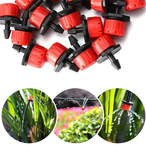 Miniatura 6 de MSDADA Sistema de riego automático de jardín de 50 pies, kit de riego de plantas de distribución en blanco de 1/4 de pulgada, accesorios que