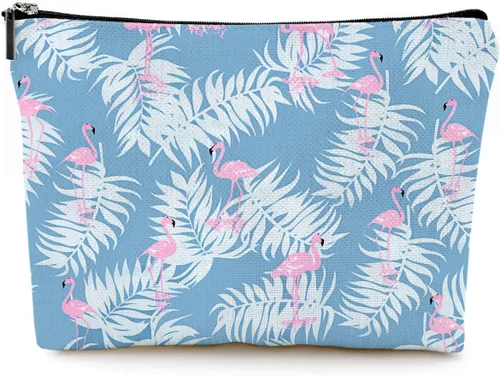 Miniatura 32 de Pequeña bolsa de maquillaje para monedero, bonita lona impermeable, bolsas de cosméticos para mujeres, con cremallera, bolsa de aseo de viaje