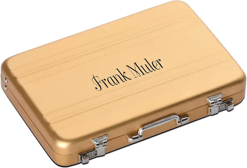Miniatura 8 de Estuche para tarjetas de visita de tarjeta de crédito de equipaje de aleación de aluminio grabado personalizado - Regalo personalizado, Rosa