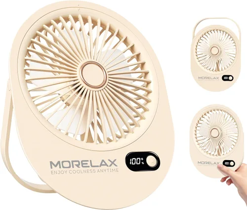 Miniatura 2 de Ventilador de escritorio USB, ventilador portátil pequeño y silencioso, plegable en 180°, 6 velocidades, ventiladores de mesa de viento fuertes