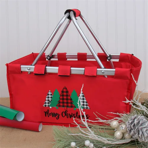 Miniatura 3 de ThreadArt - Cesta plegable de mercado, natural Cesta plegable para compras, playa, picnics y almacenamiento. El marco ligero se pliega para un