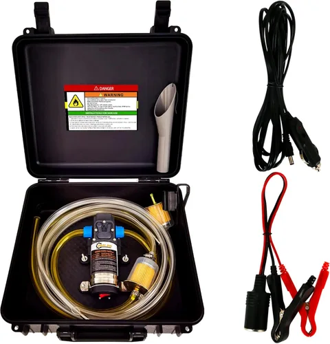 Bomba eléctrica de transferencia de combustible de 12 V, bomba de sifón diésel de gasolina portátil con capacidad de 85 galones/hora, ideal para