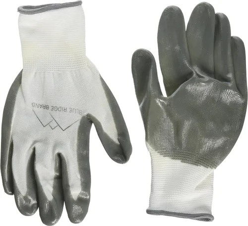 Blue Ridge Brand™ Guantes de trabajo - Guantes de nitrilo - Guantes de agarre de goma - Guantes de trabajo para hombre - Guantes de seguridad