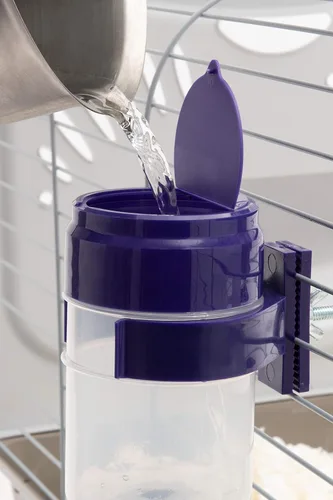 Miniatura 4 de Lixit® Botellas de agua sin goteo para conejos, chinchillas, hurones, cobayas y ratas adultas (morado (paquete de 1), 32 onzas