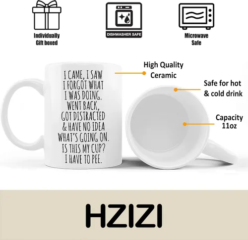 Miniatura 6 de Taza de café divertida "Vine, vi y olvidé qué estaba haciendo" de 11 onzas – Regalos de cumpleaños para personas mayores, ciudadanos senior, abuelas