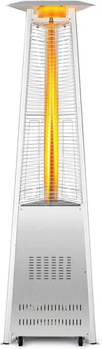 Miniatura 10 de Tangkula Calentador de patio al aire libre de 90 pulgadas, 42000 BTU calentador de propano piramidal portátil para exteriores con ruedas, tubo