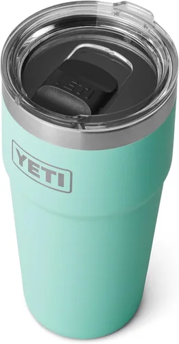 Miniatura 3 de YETI Rambler - Vaso apilable de 20 onzas, acero inoxidable, aislado al vacío con tapa MagSlider Verde mar
