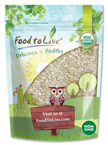Miniatura 6 de Food to Live Copos de quinua blanca orgánica, 4 libras, semillas prensadas sin OMG, veganas, kosher, a granel, cocción rápida, perfectas