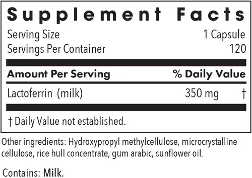 Miniatura 3 de Allergy Research Group ARG Laktoferrin - 350 mg de lactoferrina - Sistema inmunológico y apoyo a la salud intestinal - Sin gluten y sin OMG - 120