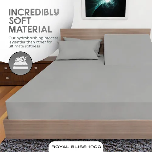 Miniatura 4 de Top Split Flex Head Juego de Sábanas Tamaño King - Sábanas de Cama Ultra-Suaves de Calidad Egipcia Doble Cepillado Bolsillos Profundos - Ajuste