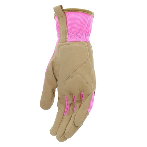 Miniatura 5 de Miracle-Gro MG86203/WSM - Guantes de cuero sintético para la palma – S-M, guantes de espalda de elastano de alta destreza para mujer con cierre