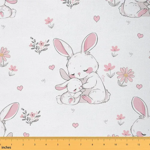 Miniatura 48 de Tela con Estampado de Corazones Rojos Romántico Tema del Día de San Valentín DIY Costura Manualidades Manualidades por Yarda Chic Corazones de Amor
