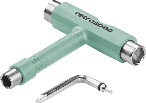 Miniatura 10 de Retrospec Upkeep - Herramienta de patinaje portátil multifunción todo en uno con llave Allen 2 en 1 y destornillador Phillips para ajustar y apretar