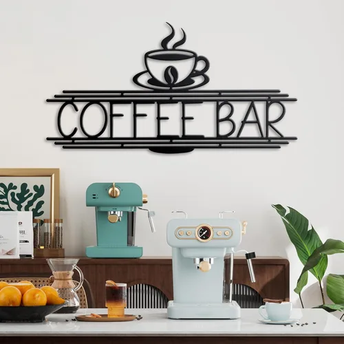 Miniatura 4 de Letrero de metal para barra de café, 14.96 x 8 pulgadas, letrero de café para pared, letrero de barra de café para estación de café, cocina