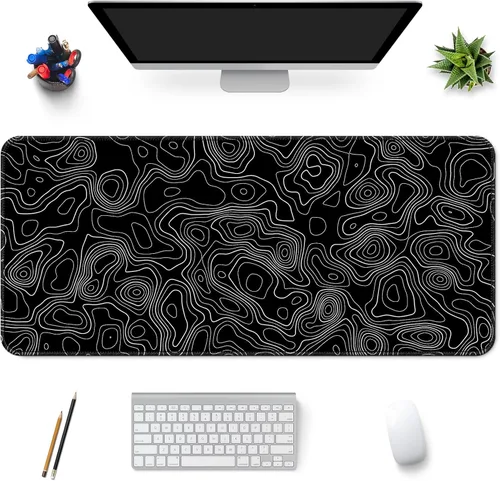 Miniatura 16 de Alfombrilla de Escritorio, Alfombrilla Grande para Ratón 35''×15.6'' XXL Extendida para Gaming con Base Antideslizante Bordes Cosidos Alfombrilla