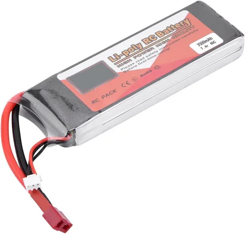 Miniatura 8 de Batería Lipo recargable 2S de 7.4 V Lipo con enchufe en T para coche a control remoto, camión, barco, vehículos (3500mAh 60C)