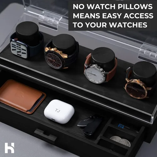 Miniatura 5 de Estuche de exhibición para reloj organizador de relojes para hombre caja de reloj para hombre caja de reloj de madera para hombre caja de reloj