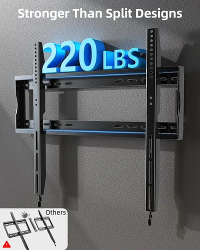 Miniatura 4 de HOME VISION Soporte de pared de TV resistente para televisores de 42 a 100 pulgadas, se adapta a televisores TCL y Samsung de 98 pulgadas, acero
