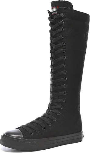 Miniatura 4 de Momuk - Botas de lona por arriba de la rodilla para mujer