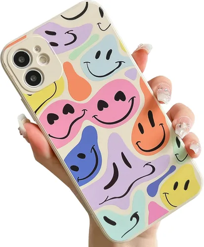 Miniatura 28 de Bonita funda para teléfono compatible con iPhone 13 Pro Max, fundas de silicona líquida, diseño femenino de caricaturas, goma de gel suave de negro