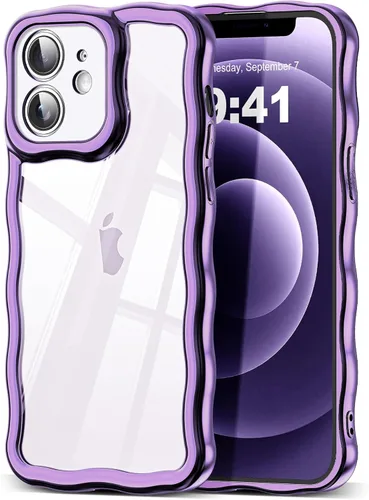 Miniatura 133 de SKYLMW Compatible con iPhone 6s Plus/6 Plus Case de 5.5", Linda Kawaii Marco Ondulado Rizado Forma de Marco Funda de Silicona Suave Resistente a