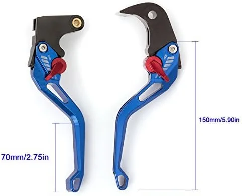 Miniatura 2 de FXCNC Palancas de embrague de freno corto para motocicleta compatibles con SV650 SV650S 1999-2009, DL650 V-STROM 2004-2010, KATANA 600/750 Palanca