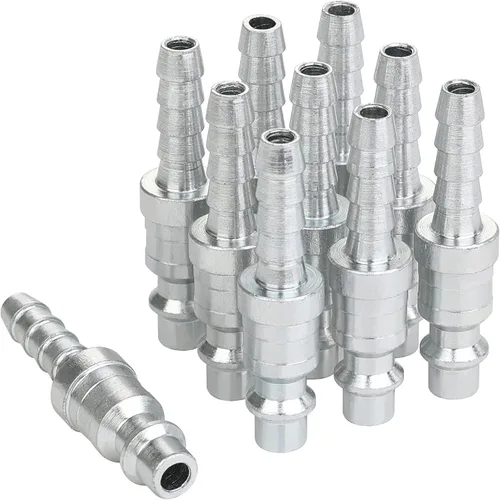 Miniatura 8 de Accesorios de manguera de aire de 1/4, acoplador industrial tipo M, tamaño de flujo de 1/4 pulgada, tamaño de rosca hembra de 1/4 pulgada