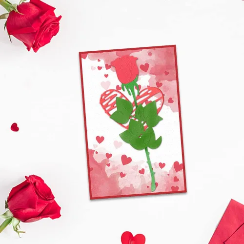 Miniatura 3 de Hying Troqueles de corte de rosas para el día de San Valentín para hacer tarjetas y decoraciones de álbumes de fotos, marco de corazón, troquelados