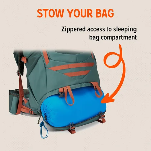 Miniatura 14 de Kelty Glendale - Mochila de marco interno de 65 L a 105 L, paquete de senderismo para varios días, suspensión ajustable, ajuste personalizado