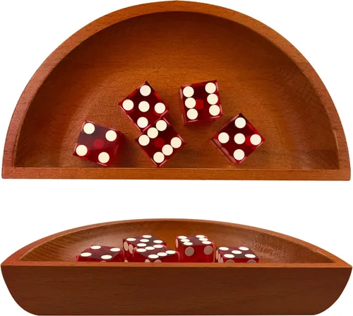 Yuanhe Bandeja de dados para dados de madera - Soporte de madera para dados de casino, bolsa de almacenamiento para mesa de juego de dados