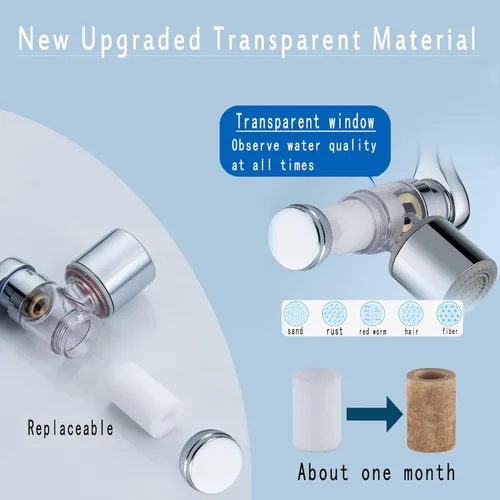 Miniatura 2 de 5 unidades de filtro de agua aireador extensor de grifo, anillos de filtro de cerámica, grifo de filtro universal contra salpicaduras, mejora