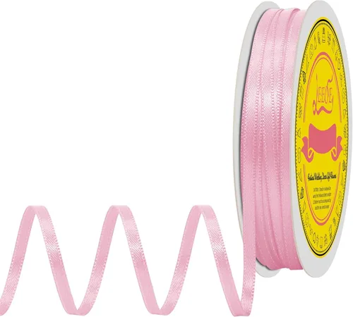 Miniatura 252 de Cinta de satén blanca antigua de doble cara de 1-1/2 pulgadas x 50 yardas, cinta de poliéster para envolver regalos, día de San Valentín, bodas