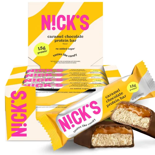 Miniatura 11 de N!CK'S Barras de proteínas de chocolate con menta Alto en proteínas Bajas en calorías Snacks bajos en carbohidratos aptos para dieta