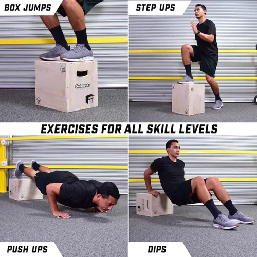 Miniatura 3 de GoSports Fitness Caja de salto pliométrica 3 en 1 - Pequeña, estándar o XL - Caja de lanzamiento para ejercicios de todos los niveles de habilidad