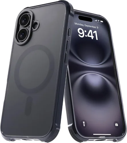 Miniatura 73 de Tigowos Magnetic Guardian - Funda diseñada para iPhone 11 Pro [probada en caídas de grado de 10 pies y compatible con MagSafe] Funda delgada Negro