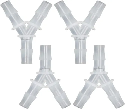 Miniatura 22 de Conector de púas de 3 vías en forma de Y de plástico de 1/2 "para manguera de aire, accesorio de púas de polipropileno de pp de tubería de agua