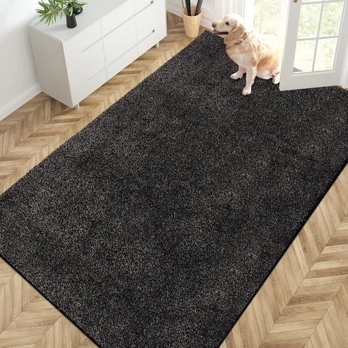 Miniatura 64 de PURRUGS Alfombra de área de fácil cuidado de 4 x 6 pies, antideslizante, lavable a máquina, tapete para puerta de perro, resistente a las manchas