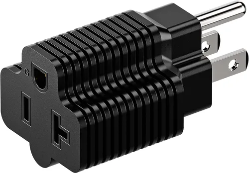 Nema Adaptador de enchufe de 15 amperios a 20 amperios con certificación ETL NEMA 5-15P a 5-15/20R (peine de 20 amperios T Blade) 15 Amp enchufe