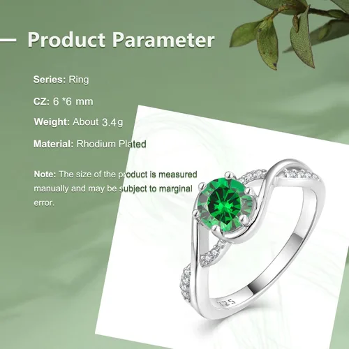 Miniatura 6 de CARICY Infinity Promise - Anillo de plata de ley 925 con circonita cúbica para mujer, anillos de compromiso, boda