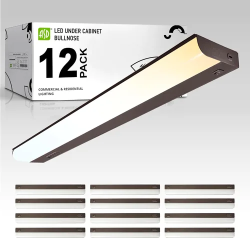 Miniatura 16 de ASD Iluminación LED para debajo del gabinete, 24 pulgadas, 12 W, 822 LM, luces regulables cableadas para debajo del gabinete para cocina, 3000