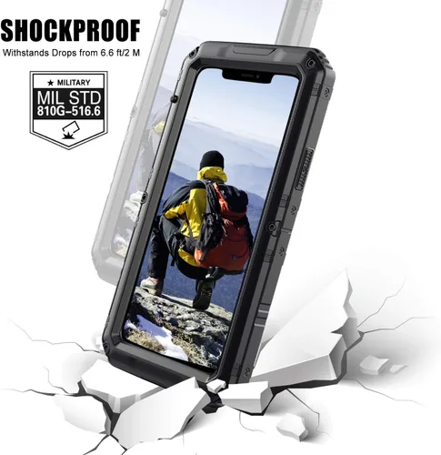 Miniatura 4 de Mitywah Funda impermeable para iPhone 11 Pro, resistente grado militar, a prueba de golpes, protección de pantalla integrada, resistente y gruesa