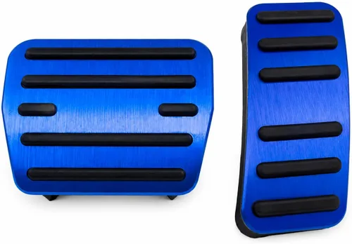 Miniatura 41 de Cubiertas de pedal de acelerador de gas de aleación de aluminio, accesorios interiores antideslizantes sin perforación, pedal de freno Pastillas