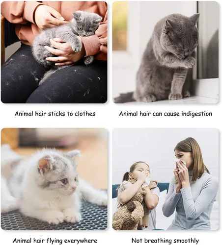 Miniatura 7 de Guante de aseo para mascotas, cepillo removedor de pelo, suave y eficiente guante para mascotas, guantes de masaje para mascotas, mano izquierda