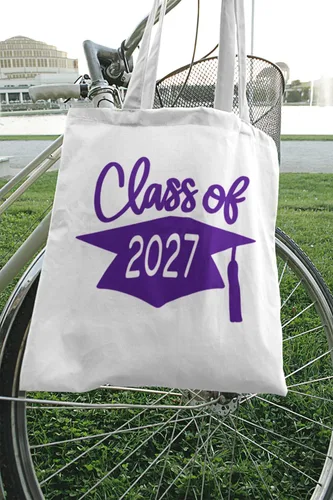 Miniatura 6 de Class Of 2027 - Calcomanía de vinilo para gorra de graduación, transferencia de camisetas de graduación, parche de camisa de graduado de bricolaje