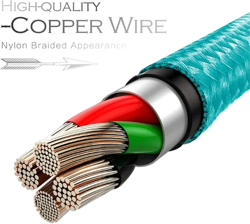 Miniatura 2 de SHUSEL Cable de carga para iPhone, cable Lightning de ángulo recto, paquete de 3 cables de carga trenzados de nailon de 90 grados y 6 pies, de carga