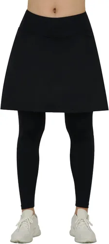 Miniatura 2 de Falda atlética con leggings, leggings con falda de tenis para mujer con bolsillo